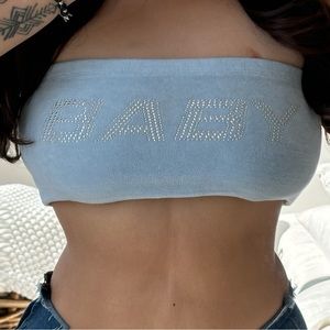 Forever 21 | baby blue tube top